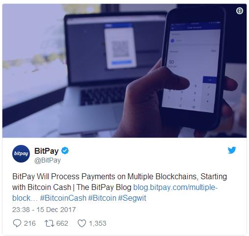 Сервис BitPay запустил поддержку операций с Bitcoin Cash