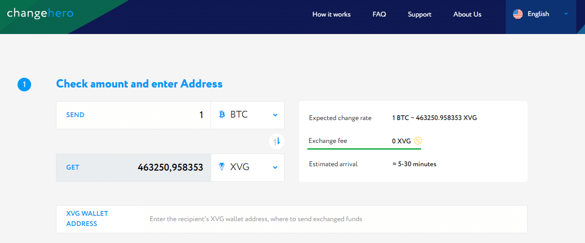 Xvg криптовалюта. Change Hero Exchange. Verge.io. Перевести с английского check. TRX Wallet address.