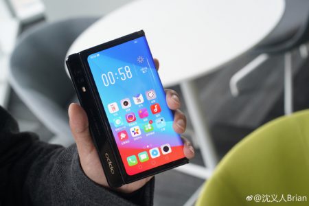 Oppo тоже показала складной смартфон с гибким экраном, который очень похож на Huawei Mate X