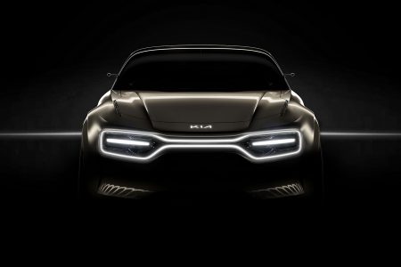 Kia Motors показала первое изображение концептуального электромобиля, который будет представлен на Женевском автосалоне