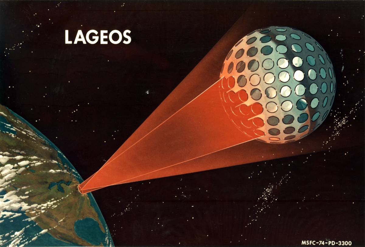 Принцип работы спутников LAGEOS /© nasa.gov