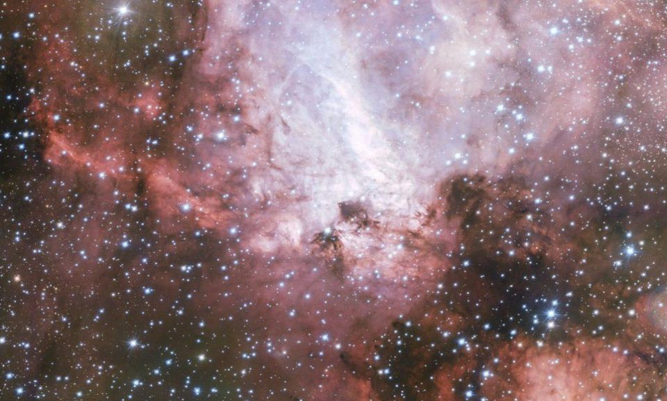 Туманность Омега, известная как М 17, — активная область звездообразования / © ESO/VST