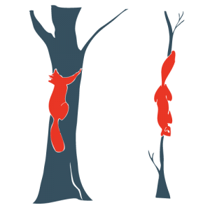 Чем меньше дерево, на которое перепрыгивает белка, тем меньше и измерение «вокруг», в котором она может двигаться и которое может воспринимать / © WhyStringTheory.com 
