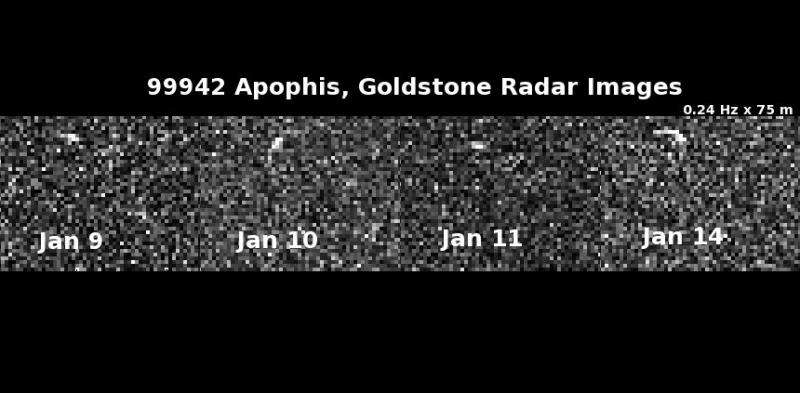 Астероид Апофис почти не заметен на радарных снимках / © NASA