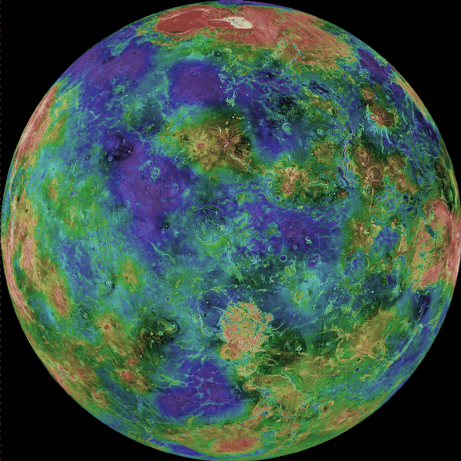 Топографическая карта Венеры / ©Flickr