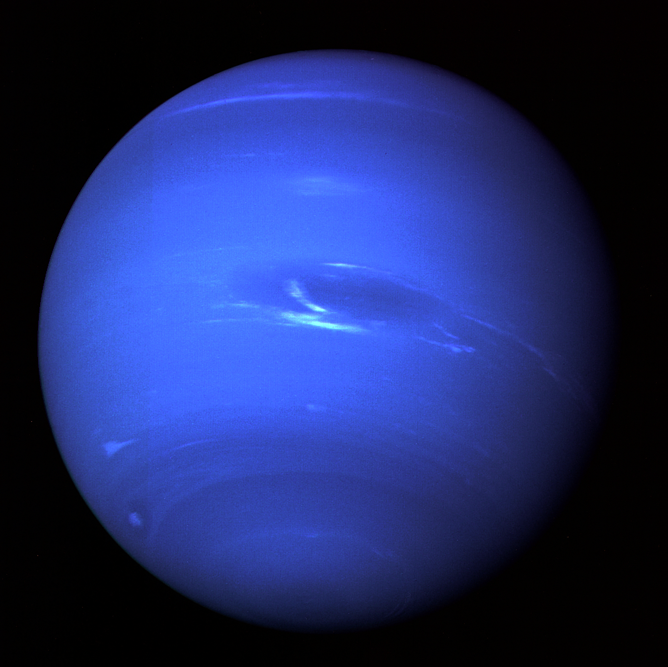 Наиболее детальный снимок Нептуна, полученный благодаря «Вояджеру-2» / © NASA
