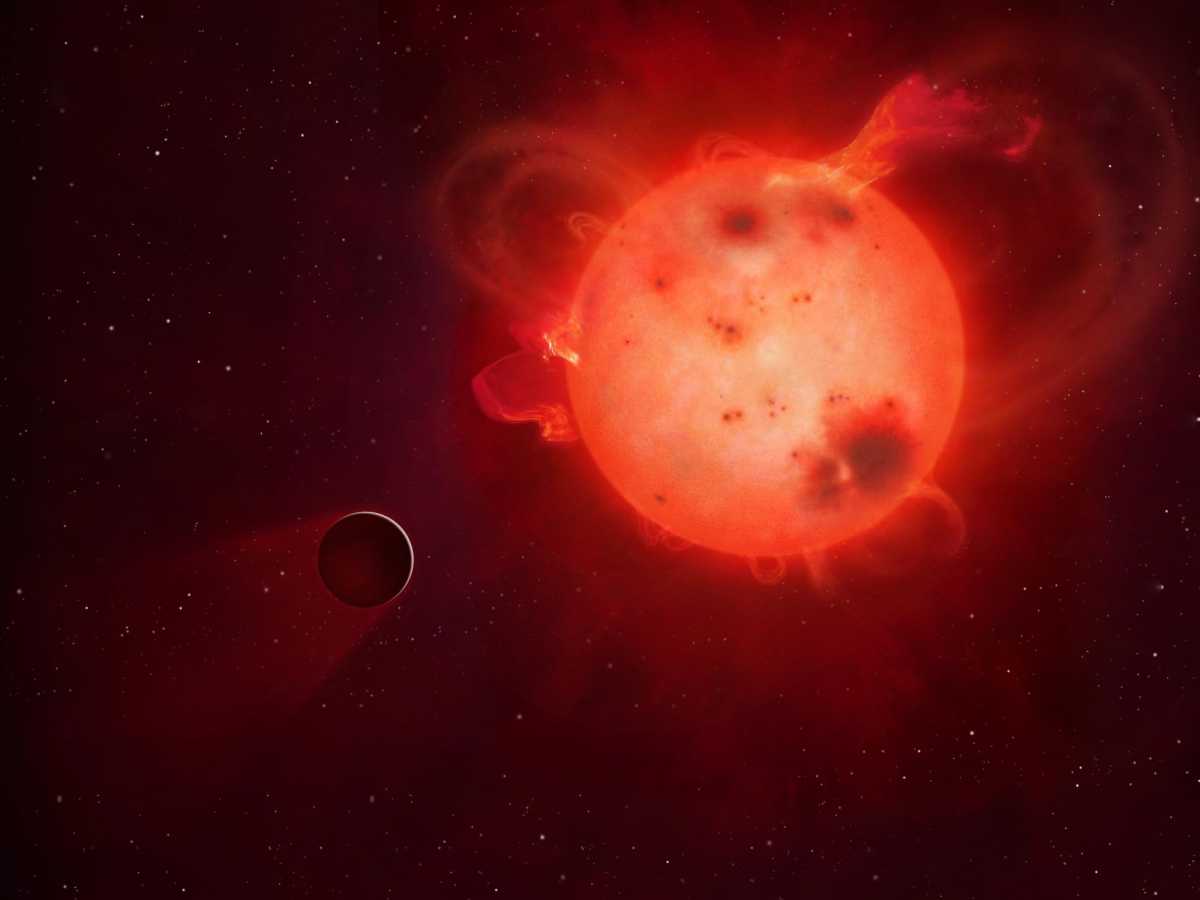 Kepler-438b и его звезда / © wikipedia.org