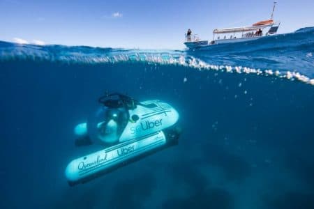В Австралии запускают «подводное такси» scUber, с помощью которого можно будет исследовать Большой барьерный риф на субмарине [видео]