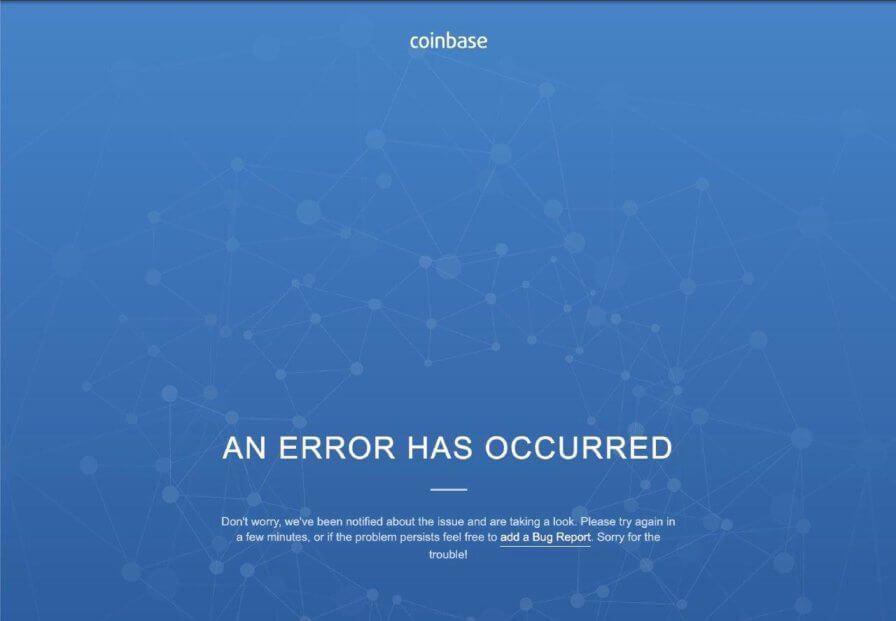 Coinbase ошибка биржа